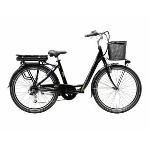 CICLO ELETTRICO DONNA 26 TELAIO 45 ALLUMINIO 6 VELOCITA' *NERO* - ADRIATICA "E2 Lady"