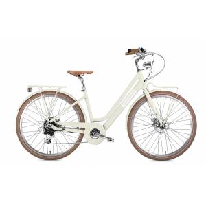 CICLO ELETTRICO DONNA 28 TELAIO 45 ALLUMINIO FRENI A DISCO CON BATTERIA INTEGRATA 7 VELOCITA' *CREMA* - WORLD DIMENSION Melody