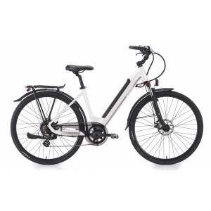 CICLO ELETTRICO DONNA 28 TELAIO 46 ALLUMINIO 7 VELOCITA' *BIANCO OPACO* - WORLD DIMENSION Haira lady