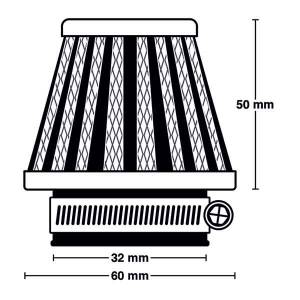 FILTRO POTENZA UNIVERSALE 60X50mm ATTACCO d.32mm - MEIWA M5010