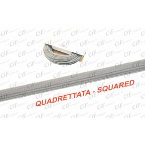 GUAINA 2,8x5,0x5,8mm. FILO TONDO CON RIVESTIMENTO QUADRETTATO *GRIGIO*