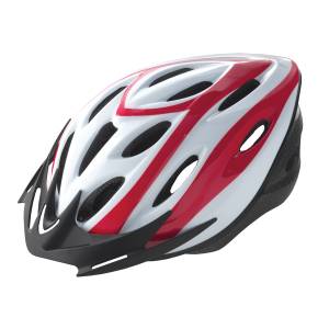 CASCO CICLO RIDER Tg.L *BIANCOROSSO*