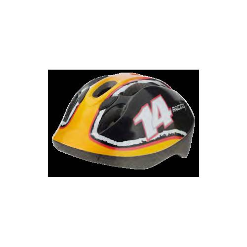 CASCO CICLO Tg.S (52-56) *ARANCIO NERO* - BONIN "Racing Orange"