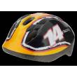 CASCO CICLO Tg.S (52-56) *ARANCIO NERO* - BONIN "Racing Orange"