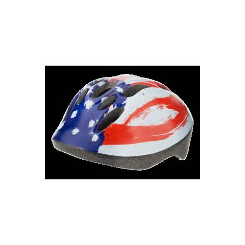 CASCO CICLO Tg.S (52-56) *ROSSO BLU BIANCO* - BONIN "American Flag"