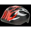 CASCO CICLO Tg.XS (48-52) *ROSSO NERO BIANCO* - BONIN "Flames"