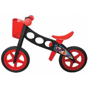 CICLO 12 PEDAGOGICO IN PLASTICA SENZA PEDALI *NEROROSSO* - N'FUN N'RIDE "Quadri"