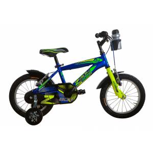 CICLO 14 MTB MASCHIO TELAIO 23 ACCIAIO 1 VELOCITA' *BLU GIALLO* - DOUBLEZZ "Z-Boy"