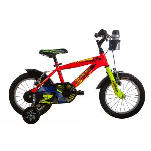 CICLO 14 MTB MASCHIO TELAIO 23 ACCIAIO 1 VELOCITA' *ROSSO GIALLO* - DOUBLEZZ "Z-Boy"