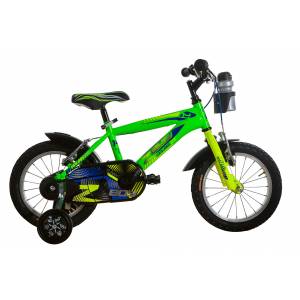 CICLO 14 MTB MASCHIO TELAIO 23 ACCIAIO 1 VELOCITA' *VERDE GIALLO* - DOUBLEZZ "Z-Boy"