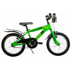 CICLO 16 MTB MASCHIO TELAIO 24 ACCIAIO 1 VELOCITA' *VERDE GIALLO* - DOUBLEZZ "Z-boy"