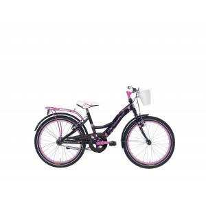 CICLO 20 CITY FEMMINA TELAIO 35 ACCIAIO 1 VELOCITA' " *NERO ROSA* - ADRIATICA Girl 20