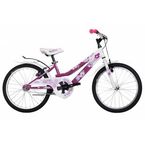 CICLO 20 MTB FEMMINA TELAIO 28 ACCIAIO 1 VELOCITA' *BIANCO FUXIA* -  DOUBLEZZ "Flora"