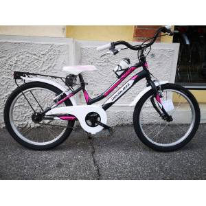 CICLO 20 MTB FEMMINA TELAIO 28 ACCIAIO 1 VELOCITA' *NERO OPACO FUXIA* -  DOUBLEZZ Lincy