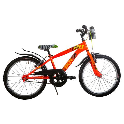 CICLO 20 MTB MASCHIO TELAIO 28 ACCIAIO 1 VELOCITA'  *ARANCIO FLUO* -  DOUBLEZZ "Z-boy"