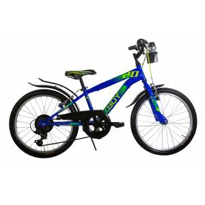 CICLO 20 MTB MASCHIO TELAIO 28 ACCIAIO 6 VELOCITA'  *BLU ELETTRICO* -  DOUBLEZZ "Z-boy"