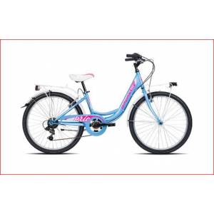 CICLO 24 CITY DONNA TELAIO 34 ACCIAIO MONOTUBO 1 VELOCITA' *AZZURRO CICLAMINO* - BRERA Brio Love