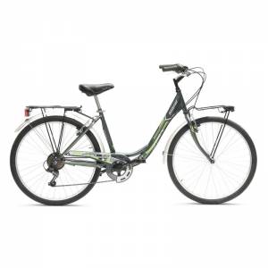 CICLO 26 CITY DONNA TELAIO 44 MONOTUBO ACCIAIO 6 VELOCITA' *ANTRACITE VERDE* - ROLLMAR  "Celine"