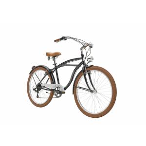 CICLO 26 CRUISER UOMO TELAIO 45 ALLUMINIO 6 VELOCITA' *NERO* - ADRIATICA Cruiser Man