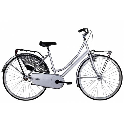 CICLO 26 OLANDA DONNA TELAIO 45 ACCIAIO 1 VELOCITA' FRENI V-BRAKE *ARGENTO* - DOUBLEZZ Olanda