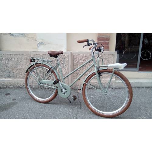 CICLO 26 SPORT DONNA TELAIO 45 ACCIAIO 1 VELOCITA'  FRENI V-BRAKE ACCESSORI ALLUMINIO  *GRIGIO CEMENTO* - BIART Country