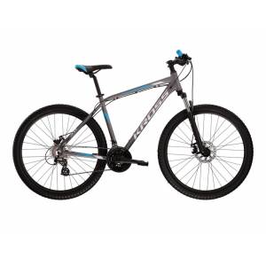 CICLO 27.5 MTB UOMO TELAIO ALLUMINIO Tg.L 21 VELOCITA'  FRENI A DISCO MECCANICI FORCELLA AMMORTIZZATA *GRIGIO AZZURRO" - KROSS