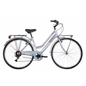 CICLO 28 CITY DONNA TELAIO 45 ACCIAIO 6 VELOCITA' *ARGENTO* - DOUBLEZZ "CityJoy"