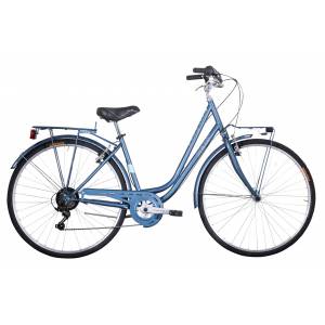 CICLO 28 CITY DONNA TELAIO 45 ACCIAIO 6 VELOCITA' *BLU PETROLIO* - DOUBLEZZ "Cardiff"