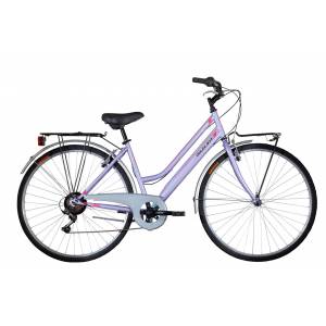 CICLO 28 CITY DONNA TELAIO 45 ACCIAIO 6 VELOCITA' *LILLA* - DOUBLEZZ "CityJoy"