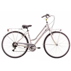 CICLO 28 CITY DONNA TELAIO 45 ALLUMINIO 7 VELOCITA' *ARGENTO OPACO* - DOUBLEZZ "Travel Lady"