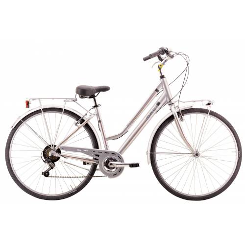 CICLO 28 CITY DONNA TELAIO 45 ALLUMINIO 7 VELOCITA' *ARGENTO OPACO* - DOUBLEZZ "Travel Lady"