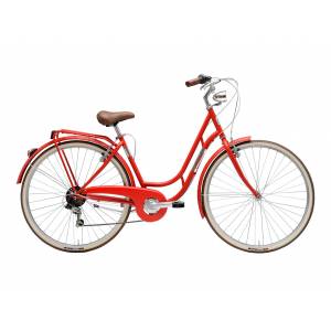 CICLO 28 SPORT DONNA TELAIO 48 ACCIAIO 6 VELOCITA' *ROSSO OPACO* - ADRIATICA Danish Lady