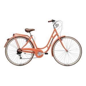 CICLO 28 SPORT DONNA TELAIO 48 ACCIAIO 6 VELOCITA' *SALMONE OPACO* - ADRIATICA Danish Lady