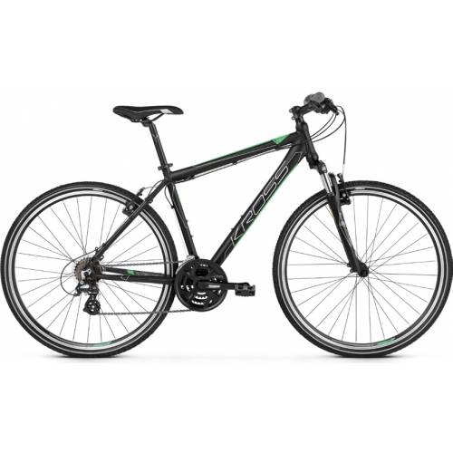 CICLO 28 TREK UOMO TELAIO ALLUMINIO Tg.L 21 VELOCITA' FORCELLA AMMORTIZZATA *NERO BLU* - KROSS Evado Man 2.0