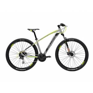 CICLO 29 MTB UOMO TELAIO ALLUMINIO 42 Tg.M 24 VELOCITA'  FRENI A DISCO IDRAULICI FORCELLA AMMORTIZZATA *GRIGIO GIALLO" - ADRIAT