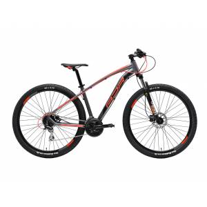 CICLO 29 MTB UOMO TELAIO ALLUMINIO 42 Tg.M 24 VELOCITA'  FRENI A DISCO IDRAULICI FORCELLA AMMORTIZZATA *NERO ROSSO" - ADRIATICA