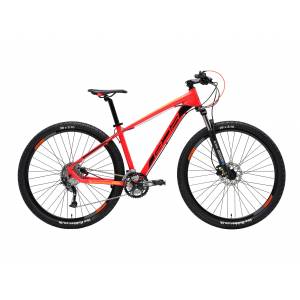 CICLO 29 MTB UOMO TELAIO ALLUMINIO 43 Tg.M 27 VELOCITA'  FRENI A DISCO IDRAULICI FORCELLA AMMORTIZZATA *ROSSO FLUO" - ADRIATICA