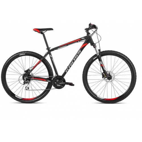 CICLO 29 MTB UOMO TELAIO ALLUMINIO Tg.M 24 VELOCITA'  FRENI A DISCO IDRAULICI FORCELLA AMMORTIZZATA *NERO GRIGIO" - KROSS Hexag