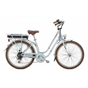 CICLO ELETTRICO DONNA 26 TELAIO 43 ALLUMINIO 7 VELOCITA' *AZZURRO FIAT* - WORLD DIMENSION Rose