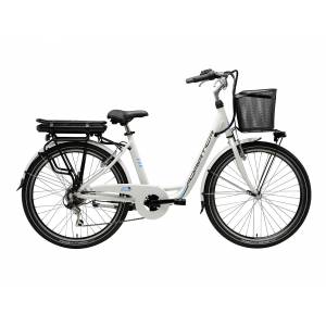 CICLO ELETTRICO DONNA 26 TELAIO 45 ALLUMINIO 6 VELOCITA' *BIANCO* - ADRIATICA "E2 Lady"