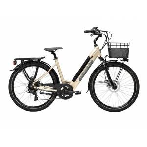 CICLO ELETTRICO DONNA 26 TELAIO 45 ALLUMINIO CON BATTERIA INTEGRATA 6 VELOCITA' *CHAMPAGNE* - ADRIATICA E1 Lady