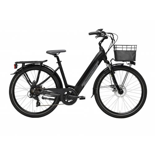 CICLO ELETTRICO DONNA 26 TELAIO 45 ALLUMINIO CON BATTERIA INTEGRATA 6 VELOCITA' *NERO OPACO* - ADRIATICA E1 Lady