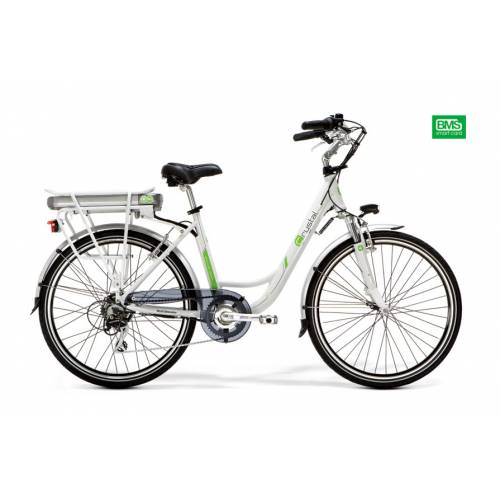 CICLO ELETTRICO DONNA 26 TELAIO 46 ALLUMINIO 7 VELOCITA' *BIANCO* - WORLD DIMENSION Crystal