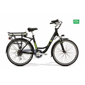 CICLO ELETTRICO DONNA 26 TELAIO 46 ALLUMINIO 7 VELOCITA' *NERO* - WORLD DIMENSION Crystal