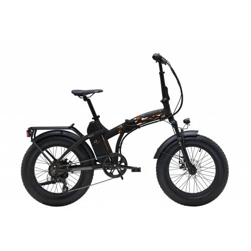 CICLO ELETTRICO UNISEX 20  TELAIO 43 ALLUMINIO 6 VELOCITA' *NERO* - ADRIATICA Fat Bug Fold