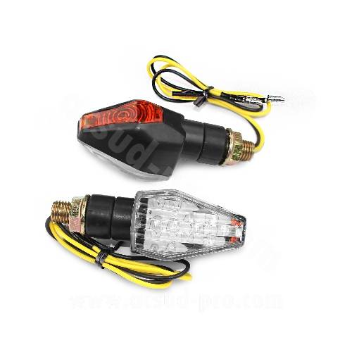 COPPIA FRECCE LED OMOLOGATE *NERO*  - OPM Delta