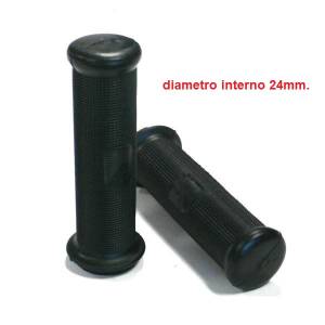 COPPIA MANOPOLE PIAGGIO 50/125/150 VESPA d.24mm  *NERO*