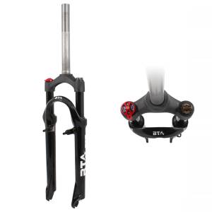 FORCELLA CICLO MTB 26 AMMORTIZZATA 1"1/8 FILETTO FRENI DISCO/V-BRAKE ESCURSIONE 100mm.