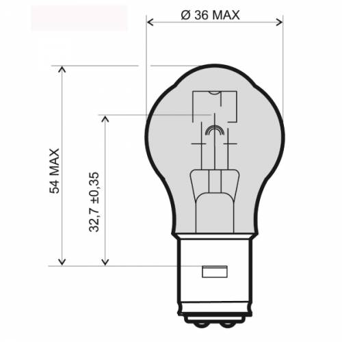 LAMPADA 12V 25/25W BILUCE BA20D