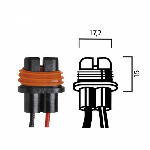 PORTALAMPADA PER LAMPADINE H8/H9/H11